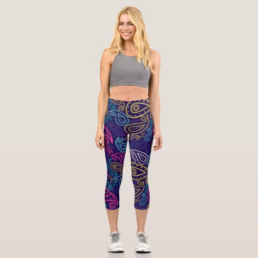 Paisley Capri Leggings (Vorderseite)