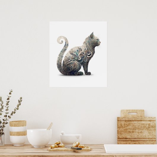 Paisley Cat Poster (Küche)