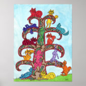 Paisley Cat Tree of Life Poster (Vorne)