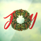 Paisley Christmas Wreath JOY Christmas Fensteraufkleber (Blatt 3)