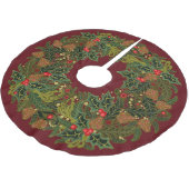 Paisley Christmas Wreath Polyester Weihnachtsbaumdecke (Schrägansicht)
