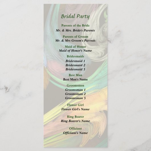 Paisley Closeup Wedding Program Programm (Rückseite)