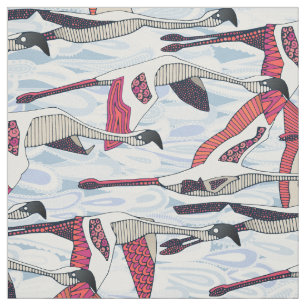 Paisley Cloud Flamingo Stoff