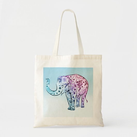 Paisley Colorful Elephant Tragetasche (Vorne)