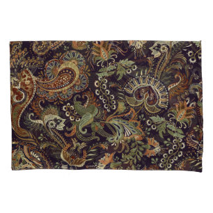 Paisley Colorful Textile: Ethnisches Vintages Desi Kissenbezug