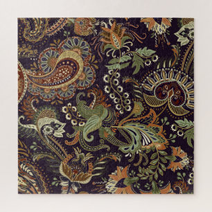 Paisley Colorful Textile: Ethnisches Vintages Desi Puzzle