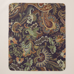 Paisley Colorful Textile: Ethnisches Vintages Desi Sherpadecke