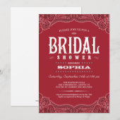 Paisley Cowgirl Bridal Dusche Einladungen (Vorne/Hinten)