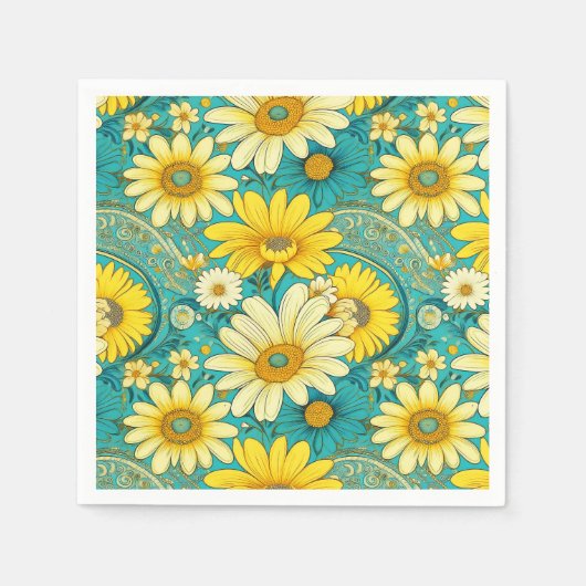 Paisley-Daisy-Serviette Serviette (Vorderseite)