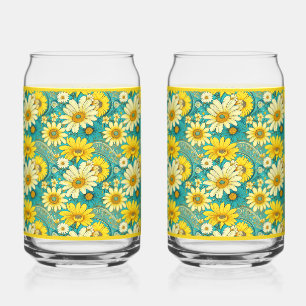 Paisley-Daisy-Soda-Glas Dosenglas
