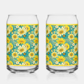 Paisley-Daisy-Soda-Glas Dosenglas (Rückseite)