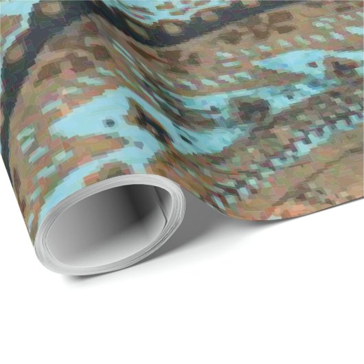 Paisley Damask - Schleifpapier Geschenkpapier (Rolleneckpunkt)