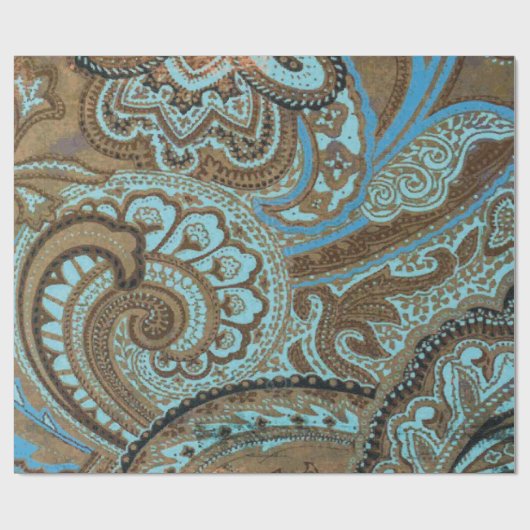 Paisley Damask - Schleifpapier Geschenkpapier (Flach)