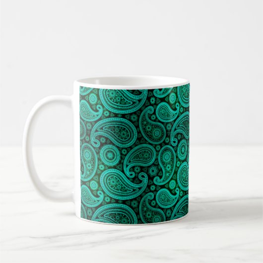 Paisley Deluxe | aquamarin Kaffeetasse (Links)