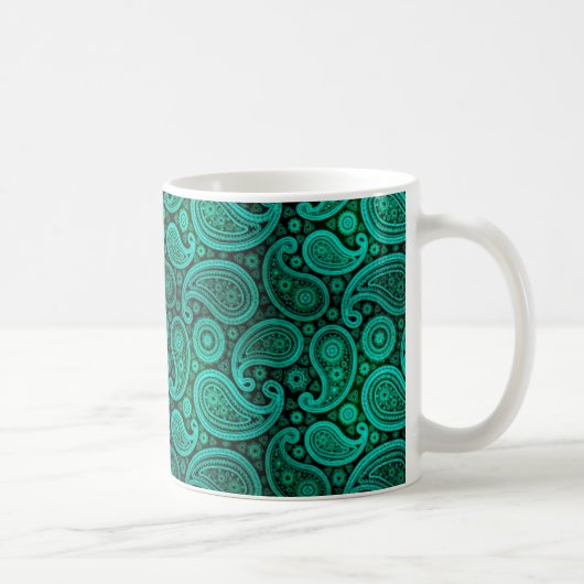Paisley Deluxe | aquamarin Kaffeetasse (Rechts)