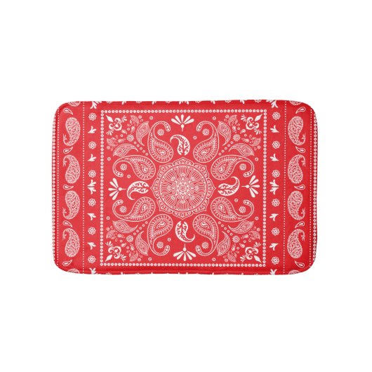 Paisley Design-1 Custom Small Bath Mat Badematte (Vorderseite)
