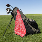 Paisley Design-1 Golf-Handtuch Golfhandtuch (Gras)