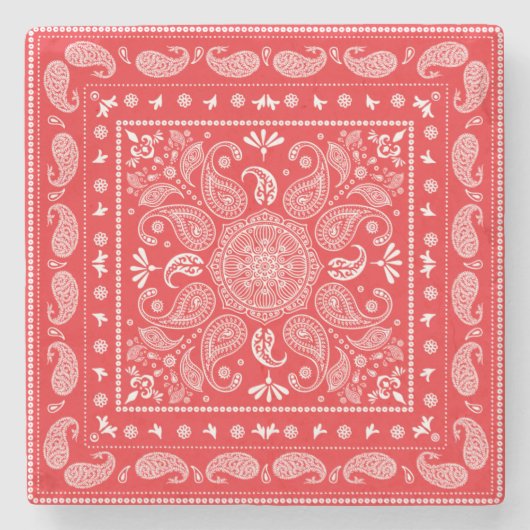 Paisley Design-1-Stone-Untersetzer Steinuntersetzer (Vorderseite)