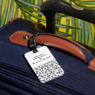 Paisley Design Anpassen von Farbhintergrund und Te Gepäckanhänger