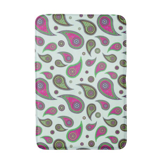 Paisley Design Bath Mat Badematte (Vorderseite Vertikal)