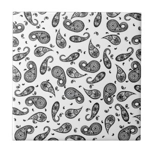 Paisley-Design - Farbe von Hintergrund und Text an Fliese
