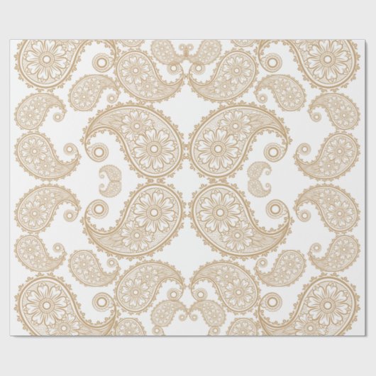 Paisley Design Geschenkpapier (Flach)