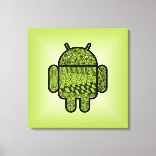 Paisley Doodle-Zeichen für Android™ Leinwanddruck (Vorderseite)