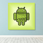 Paisley Doodle-Zeichen für Android™ Leinwanddruck (Insitu (Holzboden))