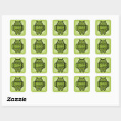 Paisley Doodle-Zeichen für Android™ Quadratischer Aufkleber (Blatt)