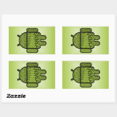 Paisley Doodle-Zeichen für Android™ Rechteckiger Aufkleber (Blatt)