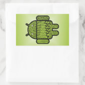 Paisley Doodle-Zeichen für Android™ Rechteckiger Aufkleber (Tasche)