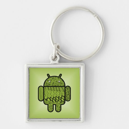 Paisley Doodle-Zeichen für Android™ Schlüsselanhänger (Vorne)