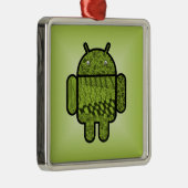 Paisley Doodle-Zeichen für Android™ Silbernes Ornament (Rechts)