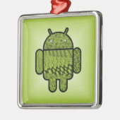 Paisley Doodle-Zeichen für Android™ Silbernes Ornament (Links)