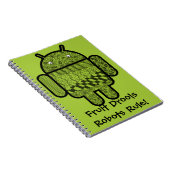 Paisley Doodle-Zeichen für den Android™-Roboter Notizblock (Rechte Seite)