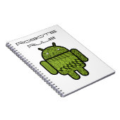 Paisley Doodle-Zeichen für den Android™-Roboter Notizblock (Rechte Seite)