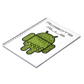 Paisley Doodle-Zeichen für den Android™-Roboter Notizblock (Linke Seite)