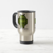 Paisley Doodle-Zeichen für den Android™-Roboter Reisebecher (Vorderseite Links)