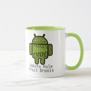 Paisley Doodle-Zeichen für den Android™-Roboter Tasse