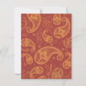 Paisley Dreams Wedding Response Einladung (Rückseite)