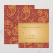 Paisley Dreams Wedding Response Einladung (Vorne/Hinten)