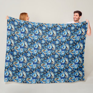 Paisley-Druck-Fleece-Decke Fleecedecke