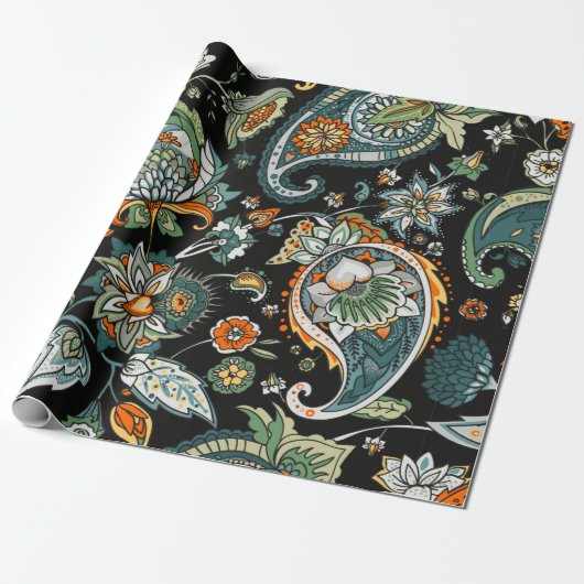 Paisley. Ein auf Tradition basierendes nahtloses M Geschenkpapier (Ungerollt)