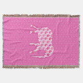 Paisley-Elefant - Eispink und Fuchsia Decke (Vorderseite)
