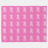 Paisley-Elefant - Eispink und Fuchsia Fleecedecke (Vorderseite (Horizontal))