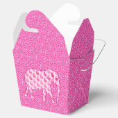 Paisley-Elefant - Eispink und Fuchsia Geschenkschachtel (Geöffnet)