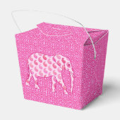 Paisley-Elefant - Eispink und Fuchsia Geschenkschachtel (Rückseite)