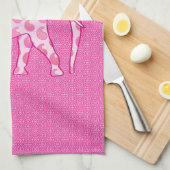 Paisley-Elefant - Eispink und Fuchsia Handtuch (Viertel Falte)