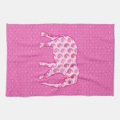 Paisley-Elefant - Eispink und Fuchsia Handtuch (Horizontal)
