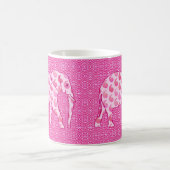 Paisley-Elefant - Eispink und Fuchsia Kaffeetasse (Mittel)